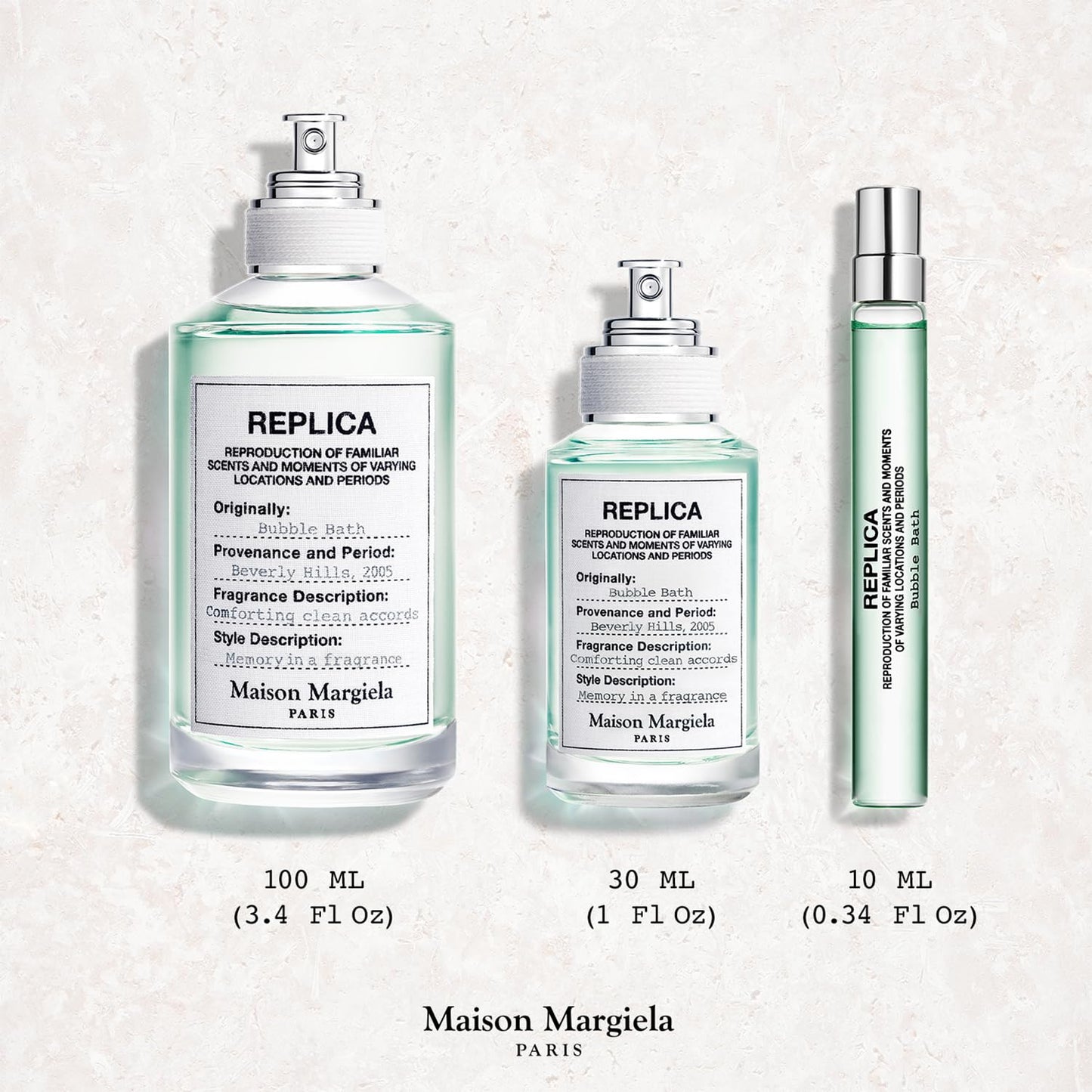 Maison Margiela - Replica - Bubble Bath Eau de Toilette - Fresh Fragrance - With Soap Bubbles, Rose & Coconut Milk - 3.4 Fl Oz