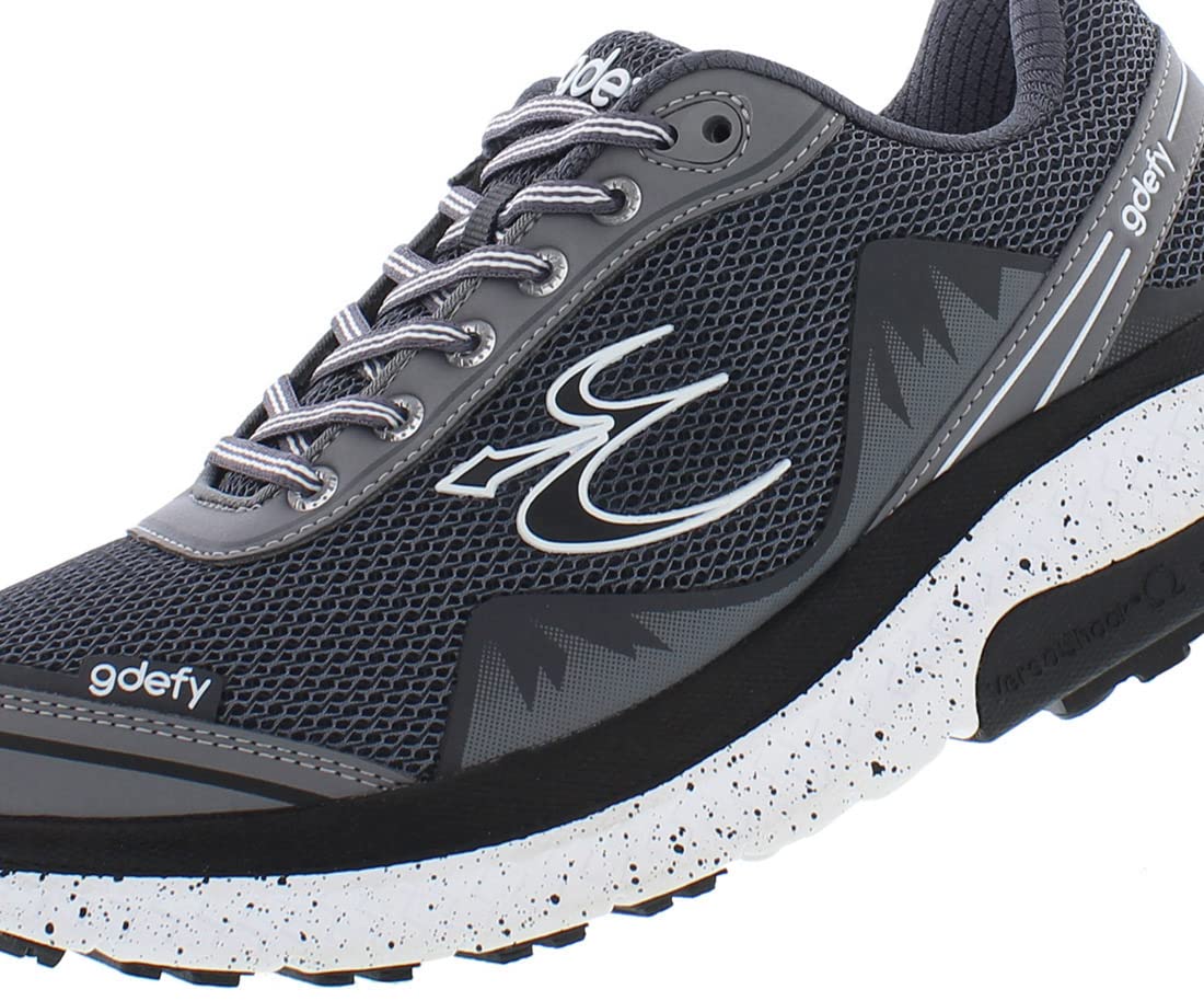 Gravity Defyer g-defy Mighty Walk Men’s Orthopedic Comfort Shoes Plantar Fasciitis | VersoShock All-Day Comfort | Wide Toe Box | Reduces Pain for All Activities Grey