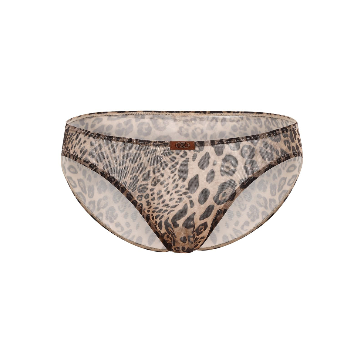 BSZN Men's Caged Beast Briefs, Classic Leopard Print