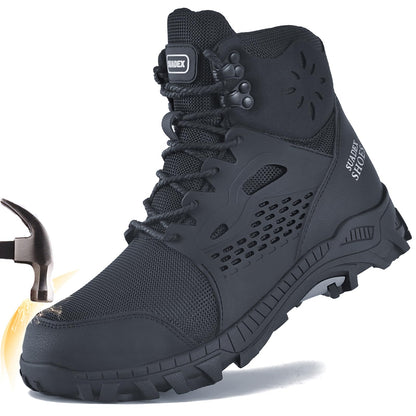 SUADEX Steel Toe Boots for Men Women Waterproof Arch Support Work Construction Indestructible Safety Boots