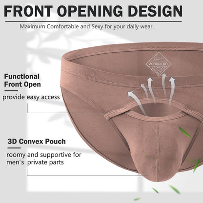 Sexy Underwear for Men Bikini Briefs Pouch Low Rise Bamboo Viscose Panties