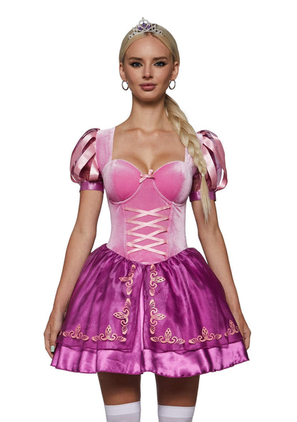 Dolls Kill Long Hair Princess Costume - Tower Trapped Princess Outfit by Trickz N' Treatz - X-Large