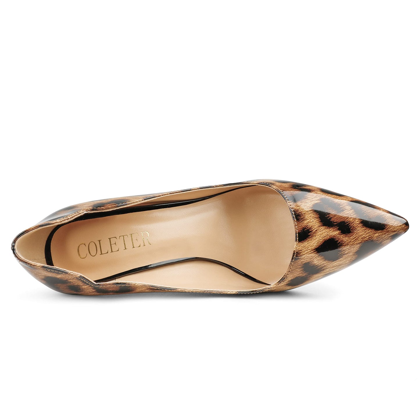 Women's 4 Inch Pumps Pointed Toe Stiletto Dress Pumps Leopard 8.5US
