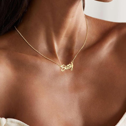 SKQIR Sissy Queen Necklace for Men Women Naughty Word Necklace Sissy Gold Pendant Letters Jewelry Femboy Friend Best Bitches Besties Funny Gift for Femboi Lover Friendship Gag Gift