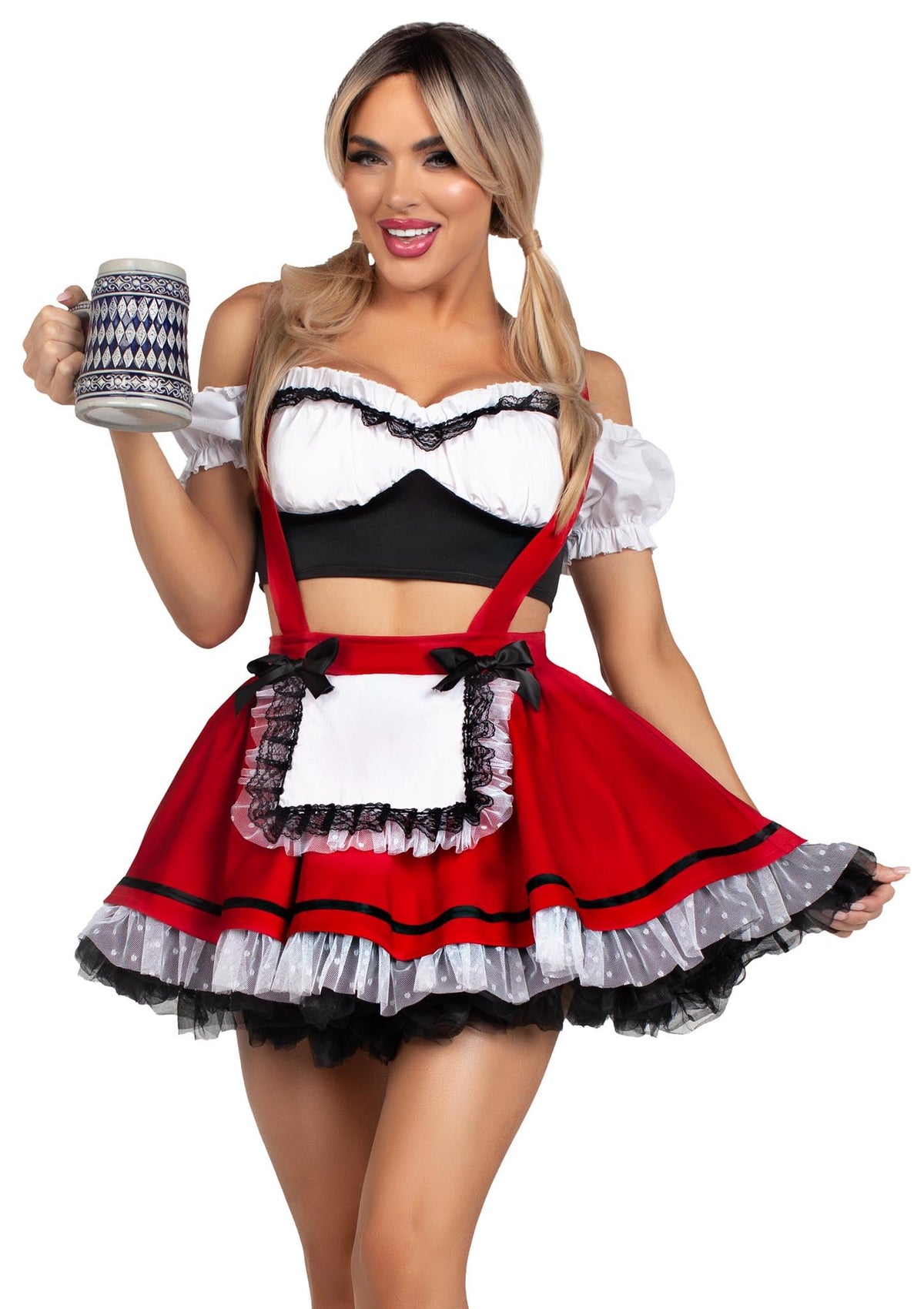 Leg Avenue Women's 2 Pc Beerfest Babe Costume Dress Halloween Costume - Octoberfest - Oktoberfest