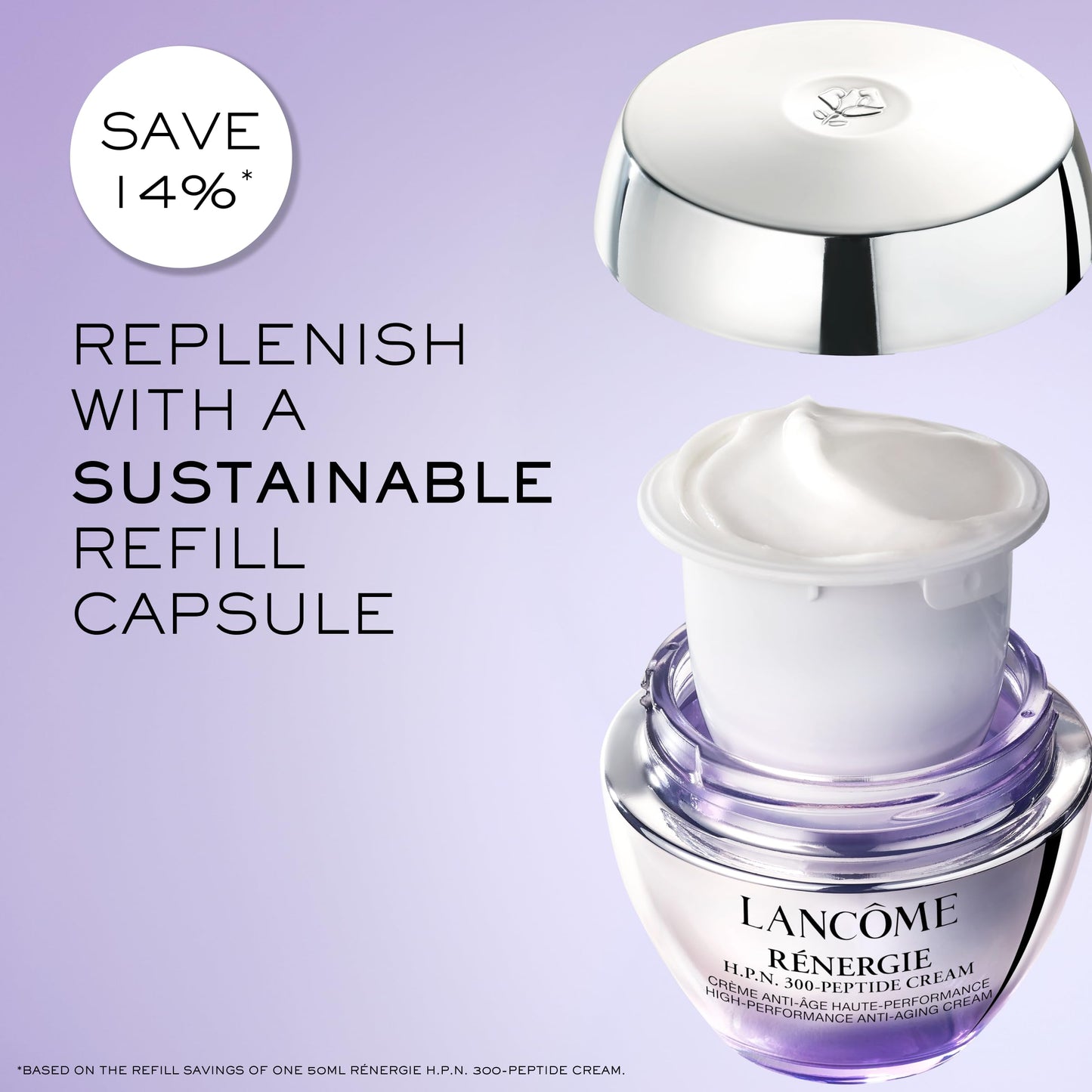Lancôme Rénergie H.P.N. 300-Peptide Anti-Aging Face Cream with Hyaluronic Acid, Niacinamide & 300 Peptides - Visibly Reduces Wrinkles, Dark Spots & Sagging Skin -2.5 Fl. Oz