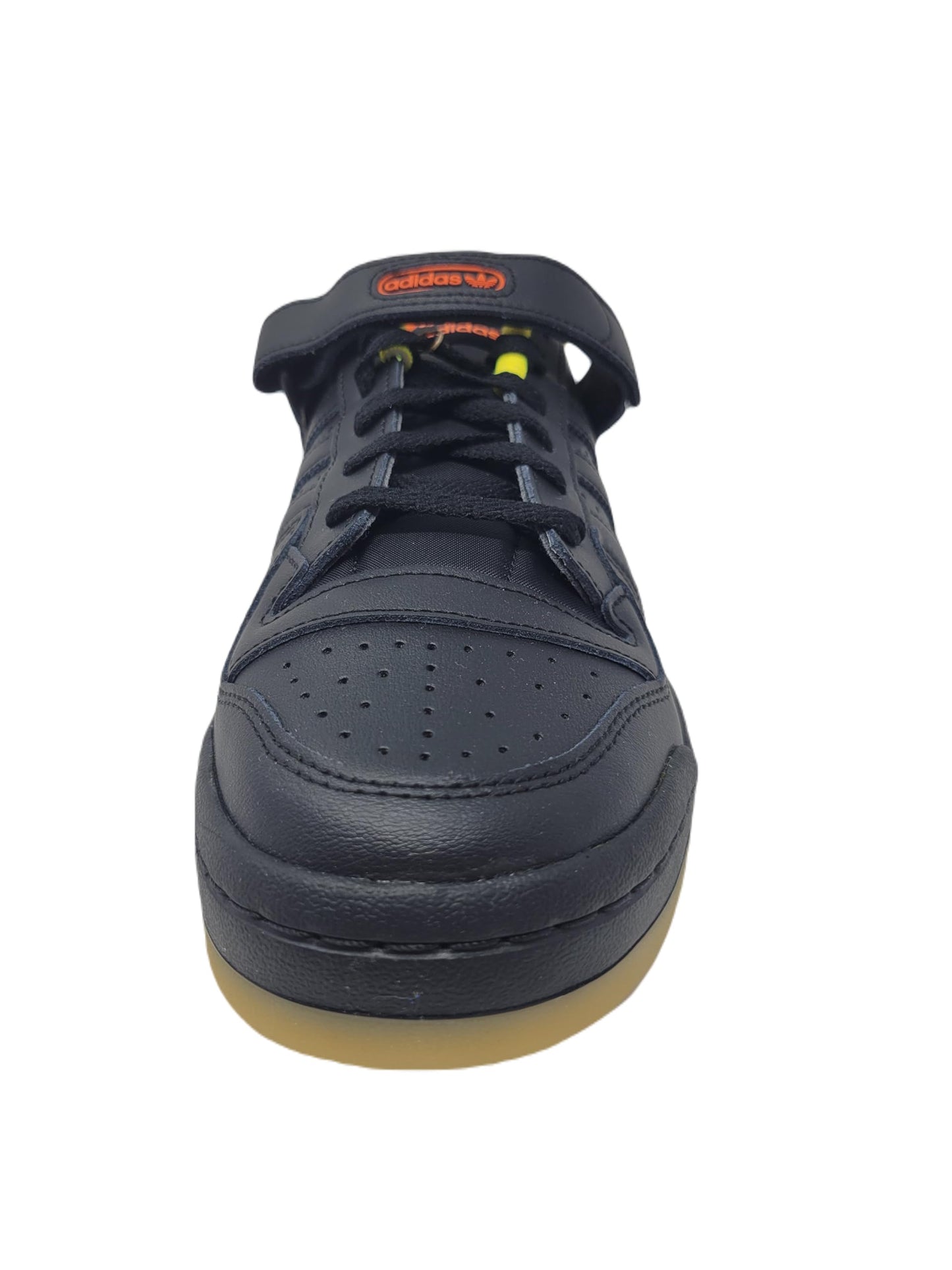 adidas Originals Men's Forum Low Sneaker, Core Black/Core Black/Seismic Orange, 12 M US