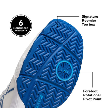 SQAIRZ XRZ Men's Pickleball Shoes, Pickleball Shoes Men, Mens Tennis Shoes, WHT/BLU, 9