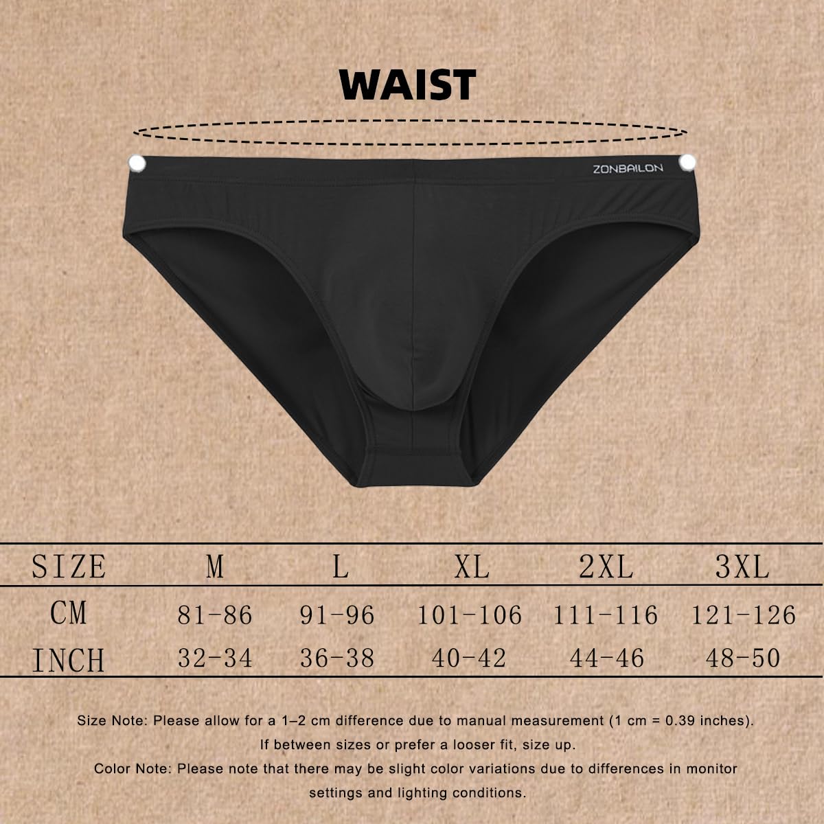 Mens Bulge Underwear 3 Pack - Support Pouch Bamboo Viscose Briefs Low Rise Breathable & Comfort Fit Black Size XL