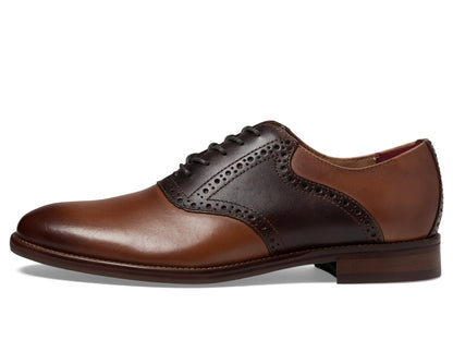 Johnston and Murphy Men's Conard 2.0 Saddle Oxford, Tan/Mahogany Full Grain, 8.5