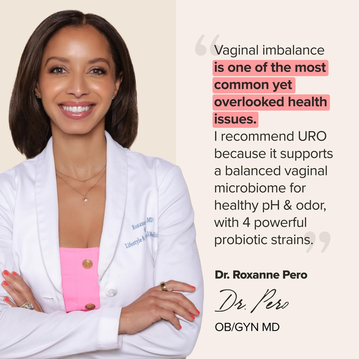 URO Vaginal Probiotics for Odor, Flora & pH Balance – 1-Month Supply