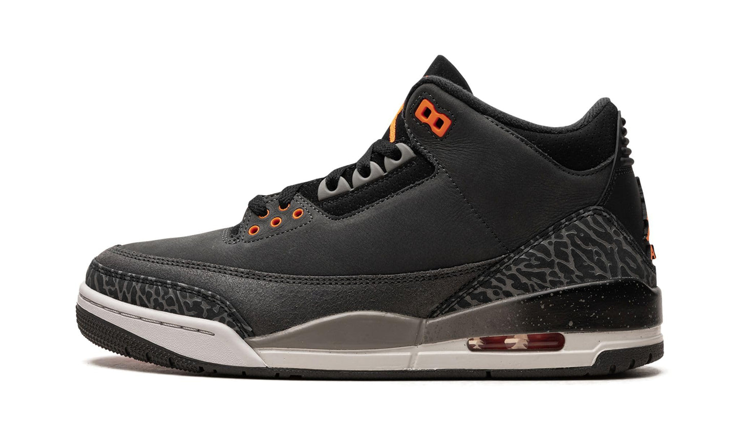 Jordan Mens Air 3 "Fear (2023)" - Night Stadium/Total Orange-Black-Flat Pewter-Neutral Grey - Size 10.5