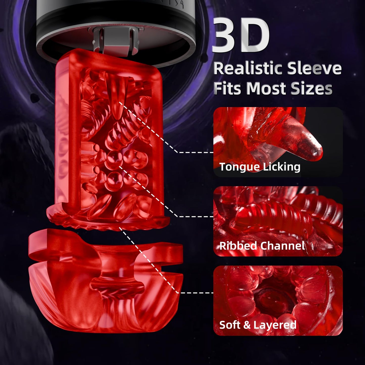 Male Masturbator Sex Toys for Men – CHARMIY APP Control Pocket Pussy Stroker with 5 Thrusting Rotating Licking & Sucking Modes, Waterproof Interactive Toy Penis Pump with CVT Speed & Power Display
