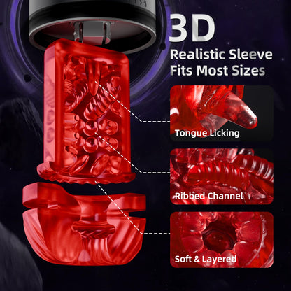 Male Masturbator Sex Toys for Men – CHARMIY APP Control Pocket Pussy Stroker with 5 Thrusting Rotating Licking & Sucking Modes, Waterproof Interactive Toy Penis Pump with CVT Speed & Power Display