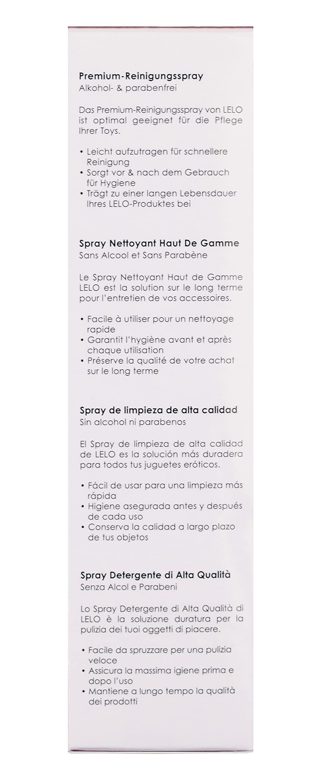 LELO Toy Cleaning Spray, Adult Toy Cleaner, Fast-Acting for Quick Maintenance (60 ml/ 2 fl. oz)