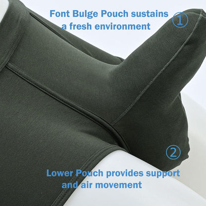 Men's Bulge Boxer Briefs Modal Underwear Separate Pouch Comfort Cool Dry Pack M