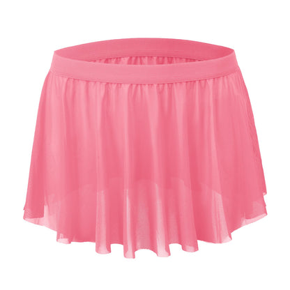 Mens Sissy Skirt Crossdressing Apparel See Through Mesh Mini Skirt Crossdresser Gay Underwear Sheer Panties Lingerie Pink