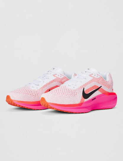 Nike Women's Winflo 11 Road Running Shoes, White/Black-Hyper Pink-Bright Crimson, 7