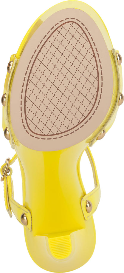 Jessica Simpson Calenta Studded Platform Sandal, Bright Yellow,