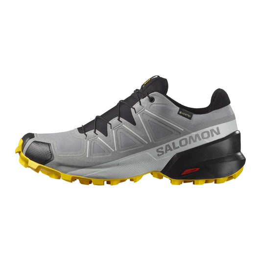 Salomon Men’s Speedcross GTX, Waterproof Trail Running Shoes - Sharkskin/Black/Lemon - 11 Medium