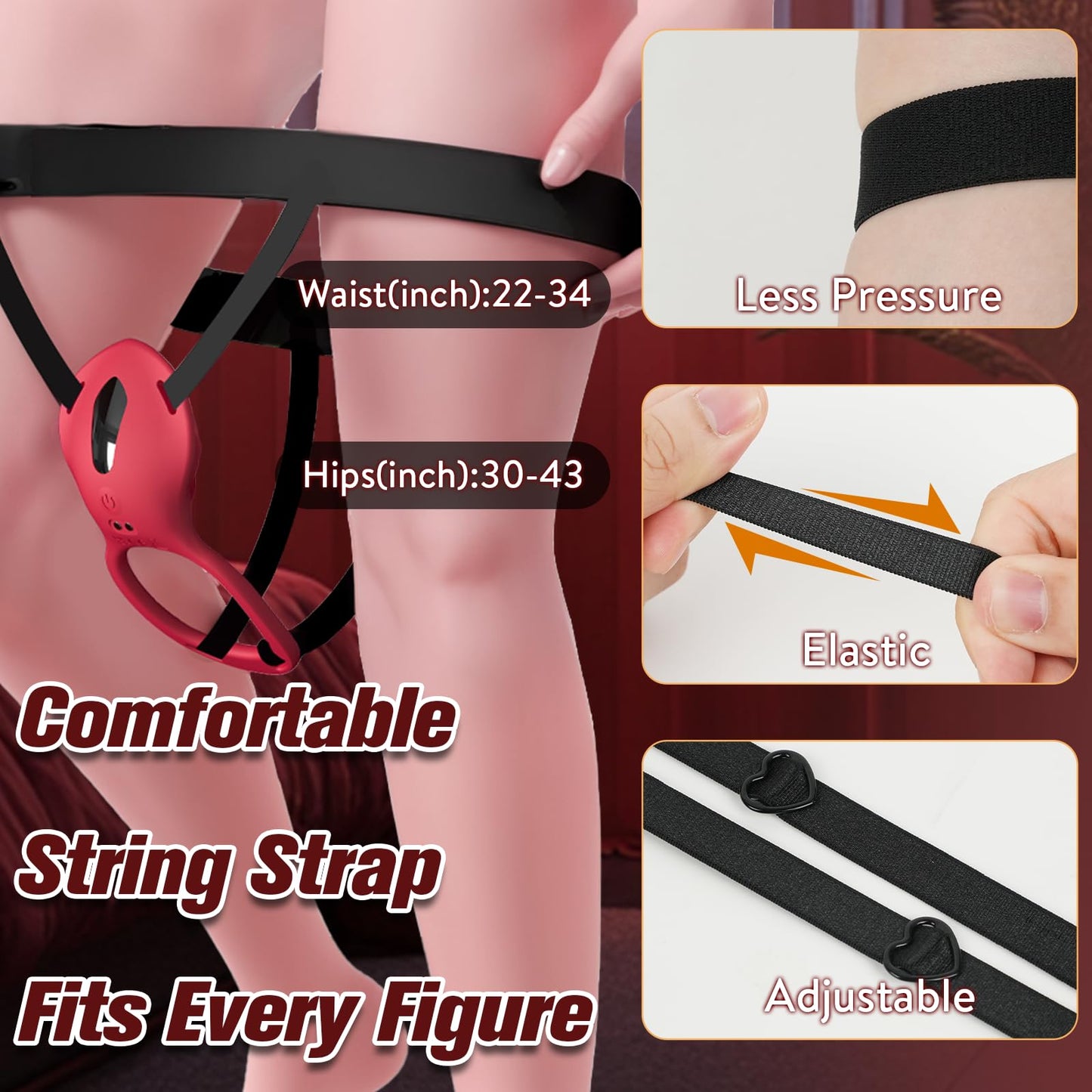 Couples Rose App Remote Control Wearable Vibrator, Couple Women Adult Sex Toys Games for Men, Hands Free Panty Clitoris Vibrator Vibrating Cock Ring, ZOOPLOU BDSM Female Sex Toy Clitoral Stimulator