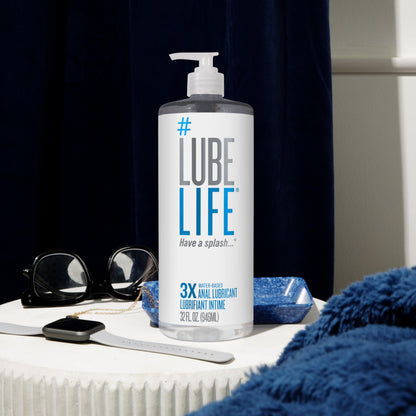 LUBELIFE 3X Anal Lubricant, Thicker Water-Based lube for Men, Women and Couples, Extra Protection, Non-Sticky, Smooth Glide, 32 Fl Oz