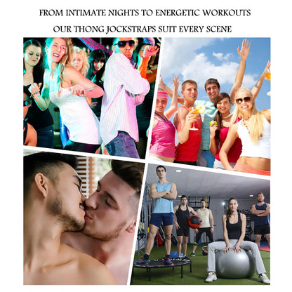JOCKMAIL 3PCS/Pack Jock straps for Men Breathable Mens Jockstrap Athletic Supporter for Gym,Nightclubs & Special Occasions
