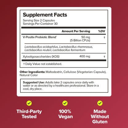 URO Vaginal Probiotics for Odor, Flora & pH Balance – 1-Month Supply