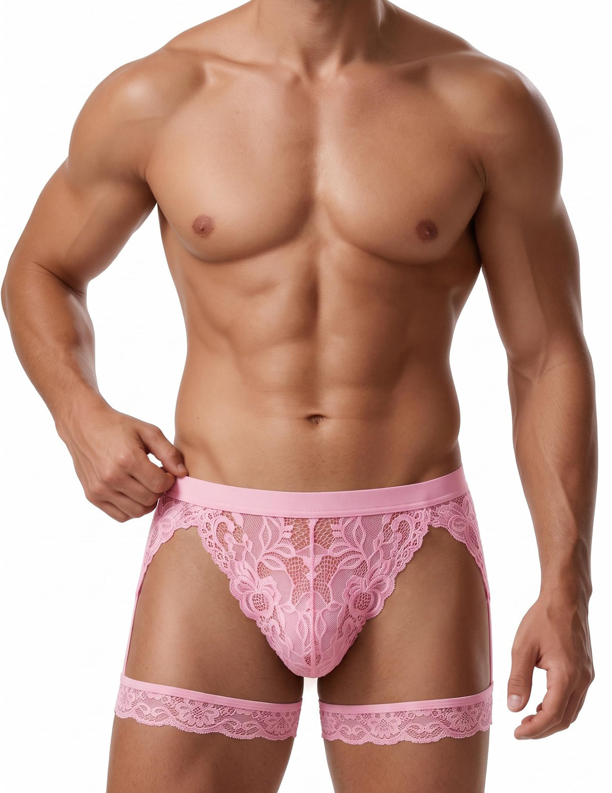 Men's Lace Thong Underwear Briefs Sexy Lingerie G-String Panties