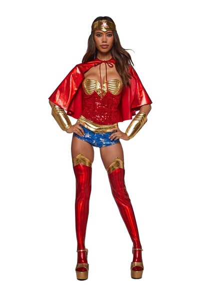 Dolls Kill Warrior Hero Costume Set by Trickz N' Treatz, XX-Small