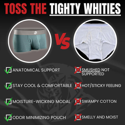 Real Men 3in Modal Boxer Briefs D Pouch Lrg 3pk SltGry/DrkHthrGry/Wht Mens Sexy Bulge Enhancing Underwear Boxer Briefs Short Leg Warmest Underwear For Men