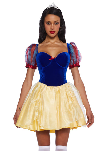 Dolls Kill Fairest Princess Costume - White Snowy Princess Outfit by Trickz N' Treatz - XX-Small