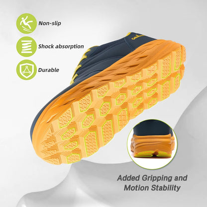 Men's Orthopedic Diabetic Wide Walking Shoes: Comfortable Plantar Fasciitis Arch Support Hammer Toes Neuropathy Recovery Tennis Shoes, Fit Outdoor Bowling Workout Sneakers Dark Blue Size 13