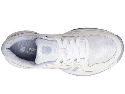 K-Swiss Women's Court Express Pickleball Shoe, White/Heather/Peach Fuzz, 7.5 M