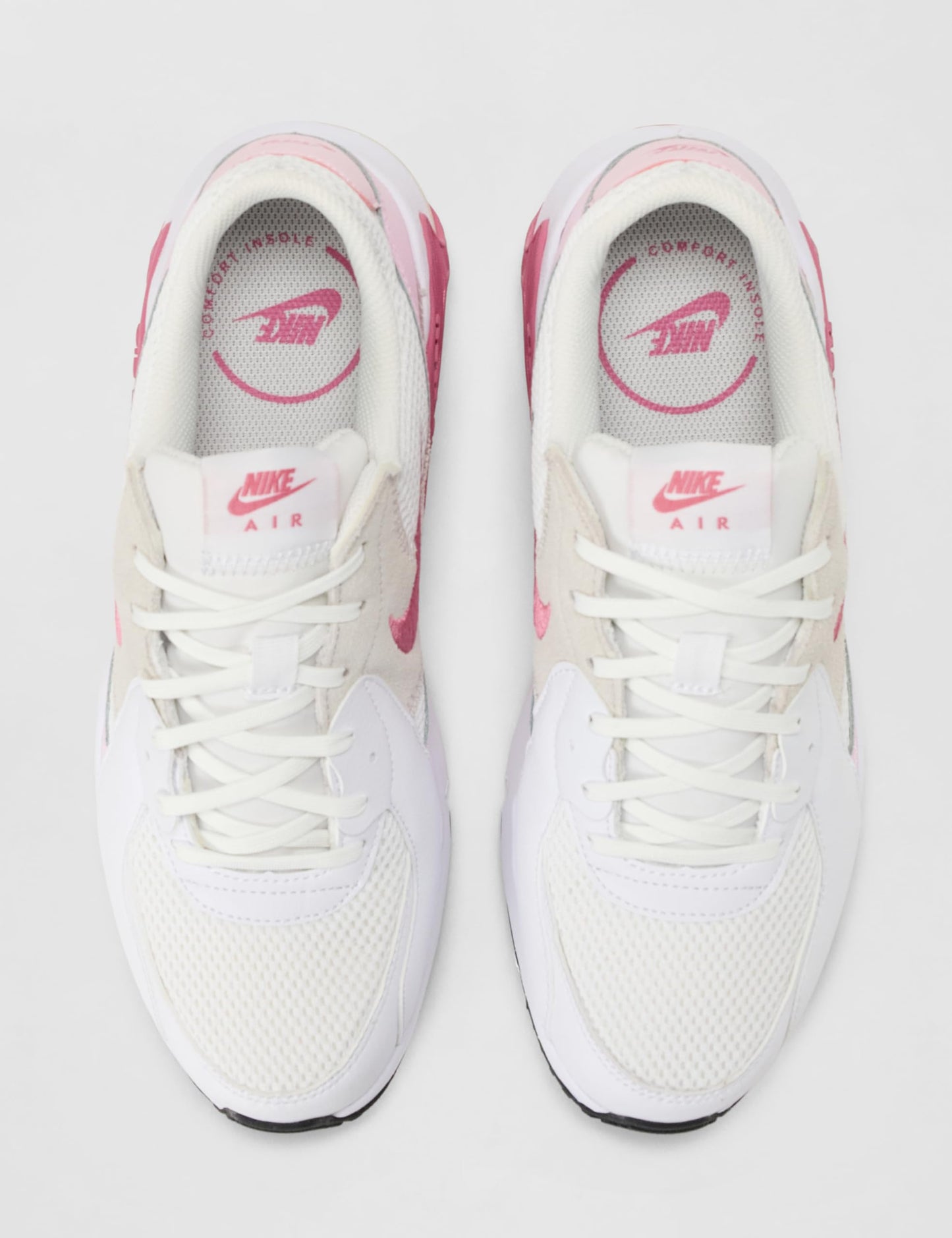Nike Women's Air Max Excee Shoes, White/Peony-Pink Foam-Platinum Tint, 9