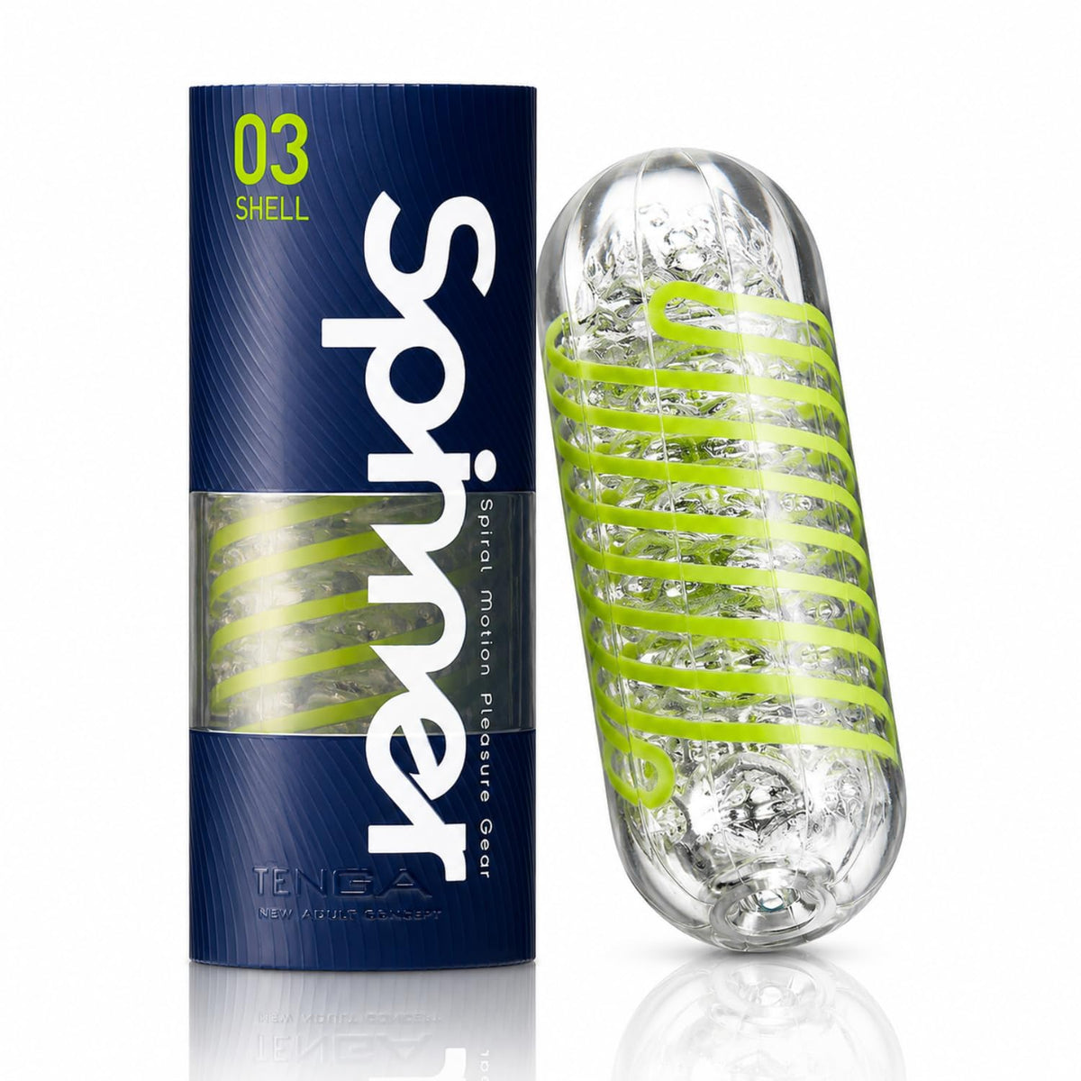 Tenga Spinner Cup Men Masturbator Reusable Spiral Motion and Intimate Pleasure Device, Shell