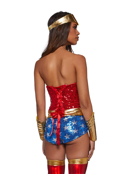 Dolls Kill Warrior Hero Costume Set by Trickz N' Treatz, XX-Small