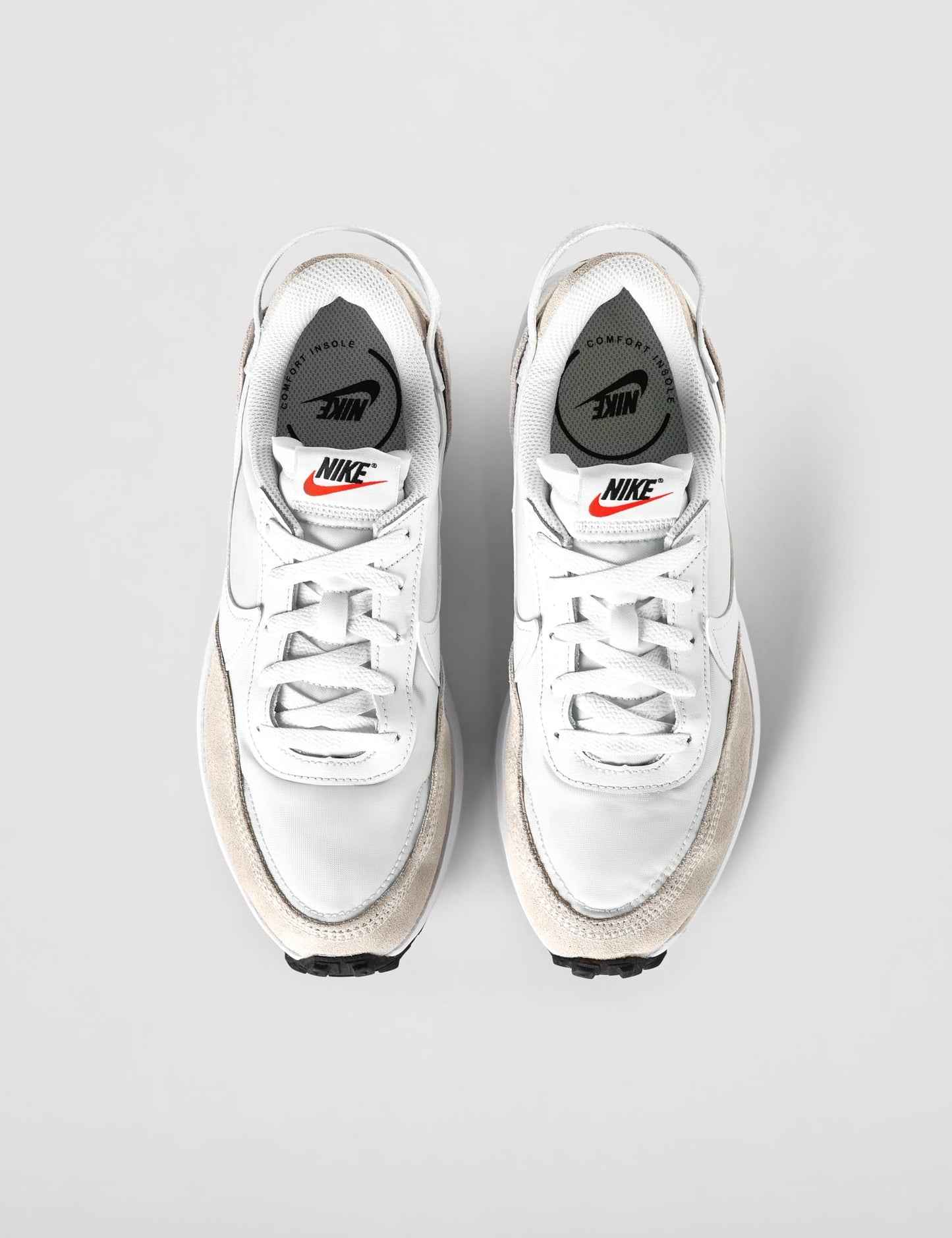 Nike Women's Waffle Debut Shoes, White/White-Black-Orange, 6.5