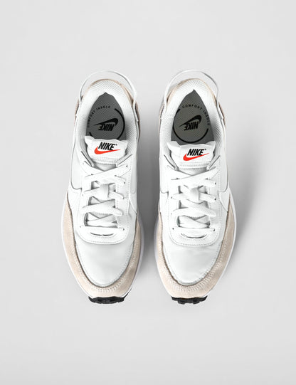 Nike Women's Waffle Debut Shoes, White/White-Black-Orange, 6.5