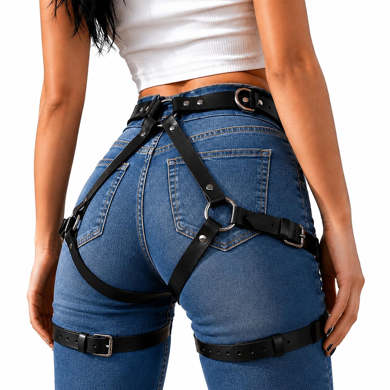 Women's garter belt Leather Thigh harness Punk Leg Belts lingerie Bar Carnival Party Cosplay outfits Accessories