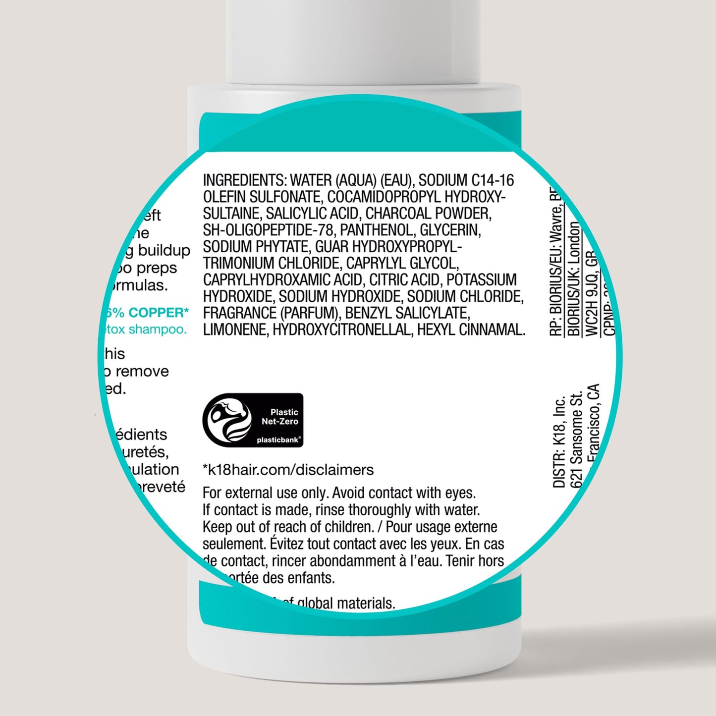 K18 PEPTIDE PREP™ Color-Safe Detox Clarifying Shampoo, Non-Stripping, pH-Optimized Cleanse, Removes Product Buildup, Dirt, Oils & Metals, 8.5 Fl Oz