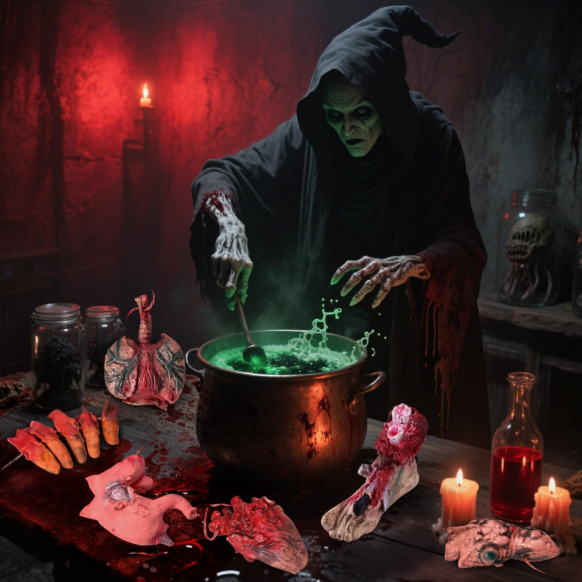 Scary Halloween Party Decorations, Realistic Haunted House Decor