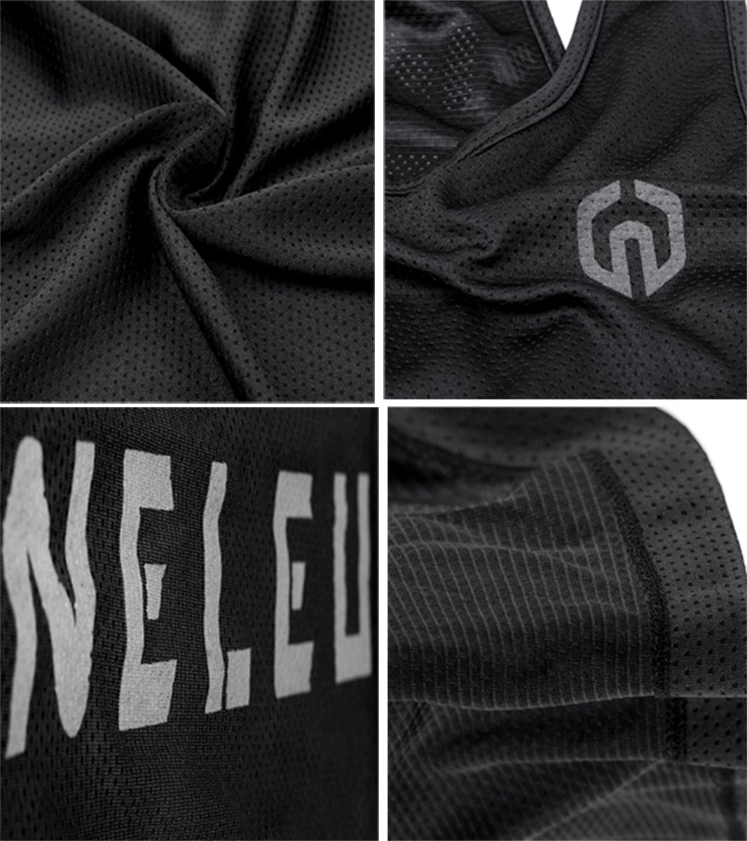 NELEUS Men's 3 Pack Dry Fit Y-Back Muscle Tank Workout Gym Shirt,5031,Black,XL