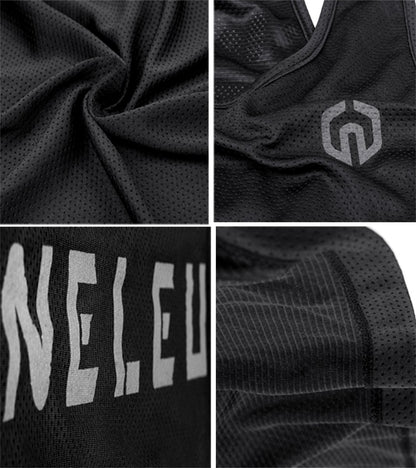 NELEUS Men's 3 Pack Dry Fit Y-Back Muscle Tank Workout Gym Shirt,5031,Black,XL