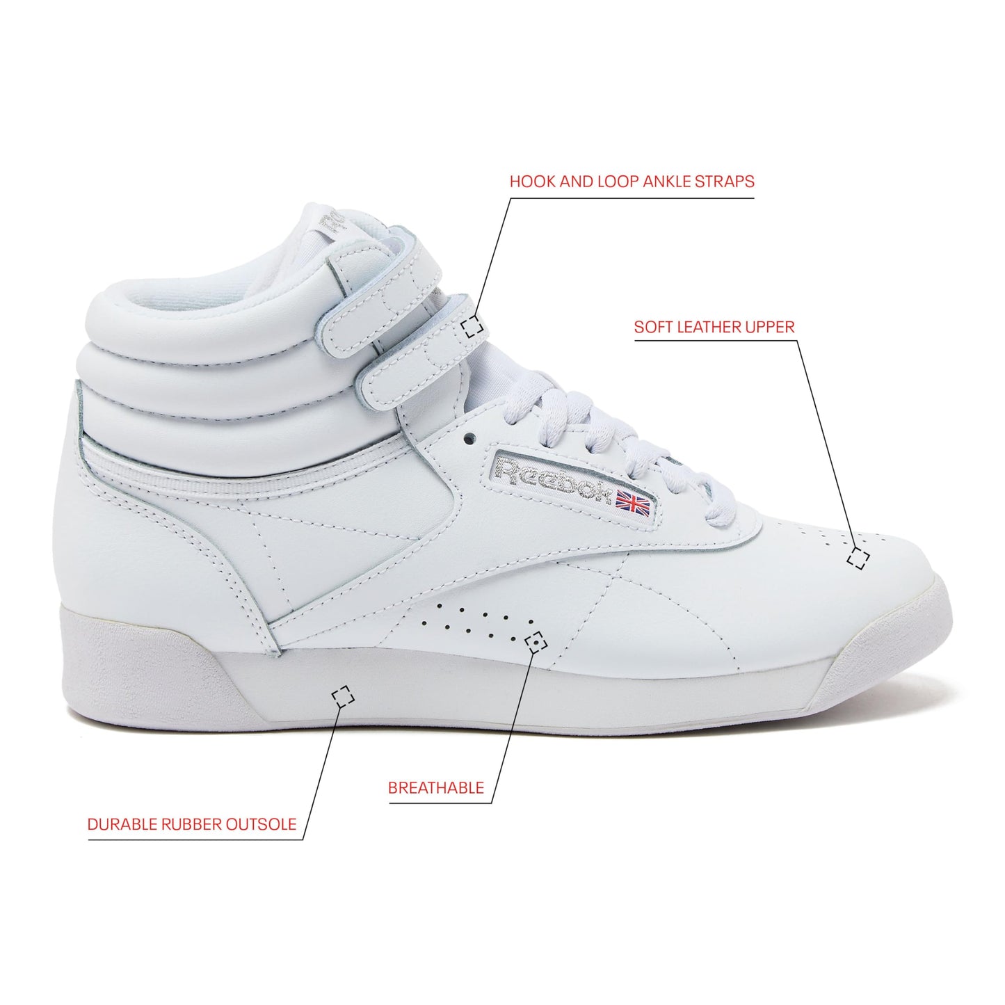 Reebok Women's Freestyle Hi High Top Sneakers