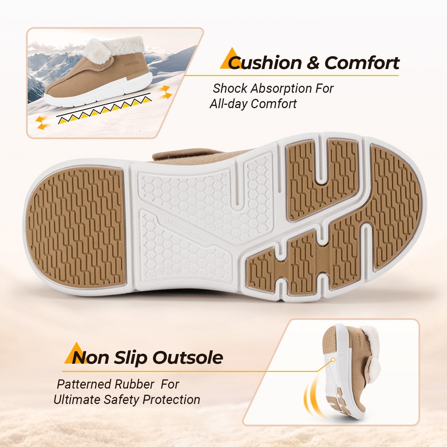 FitVille Diabetic Boots for Women Warm Diabetic Shoes for Women Wide Width Winter Ankle Boots Shoes for Swollen Feet for Elderly Foot Pain Relief Plantar Fasciitis