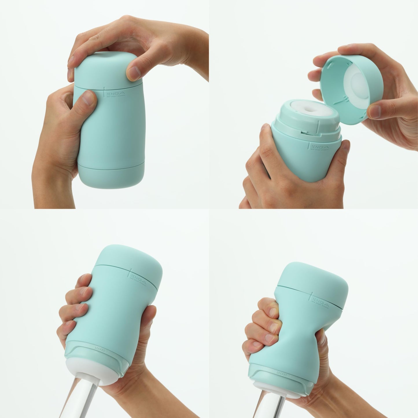 TENGA Puffy Mint Green Reusable Male Masturbator Pillowy Soft Pleasure Device