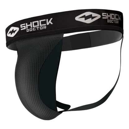Shock Doctor Athletic Supporter with Cup Pocket, Jock Strap Protection, (Cup Not Included), Black, Adult: Large