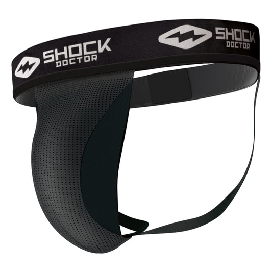 Shock Doctor Athletic Supporter with Cup Pocket, Jock Strap Protection, (Cup Not Included), Black, Adult: Large