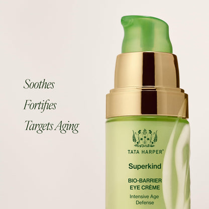 Tata Harper Superkind Bio-Barrier Eye Crème, Anti-Aging Eye Cream for Sensitive Skin, Hypoallergenic Skincare, Fragrance Free Skincare, Natural Skincare, Dermatologist Tested, Vegan, 15ml